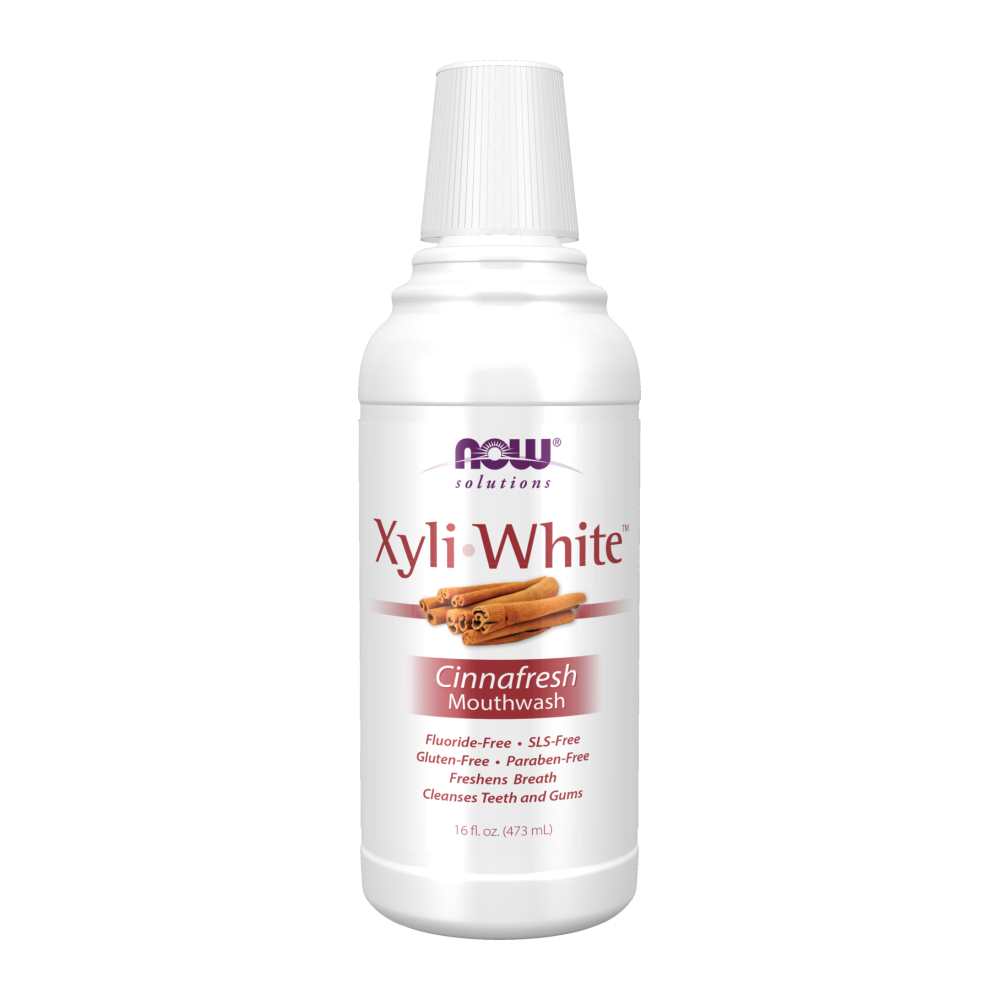 Now Foods Xyli White™ Cinnafresh Mouthwash – Alcohol-Free with Xylitol & Cinnamon Oil – Natural Oral Rinse – 473 M L