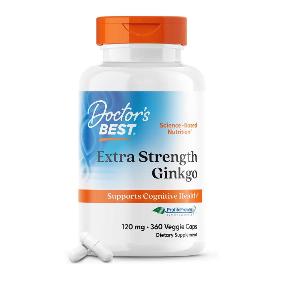 Doctor's Best Extra Strength Ginkgo, 120 Mg, 360 Veggie Caps