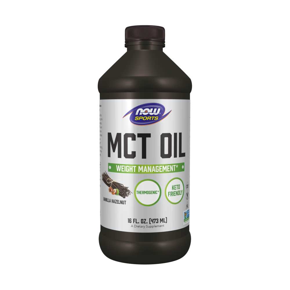 Now Sports Mct Oil – Vanilla Hazelnut Flavor – Liquid Supplement – 473ml