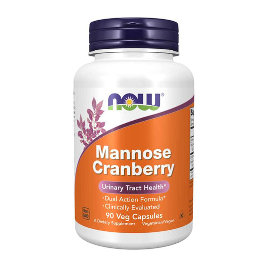 Now Foods Mannose Cranberry – Dual Action Formula for Urinary Tract Health – Clinically Evaluated – 90 Veg Capsules