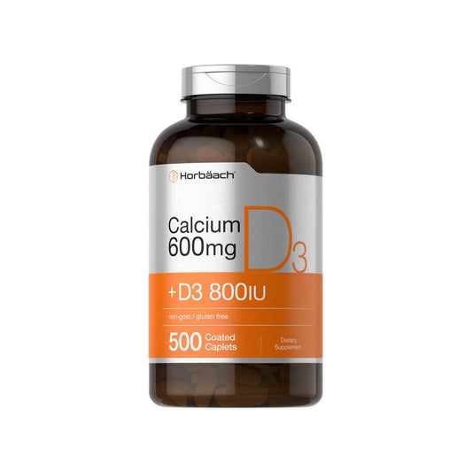 Horbäach Calcium with Vitamin D-3 600mg | 500 Caplets