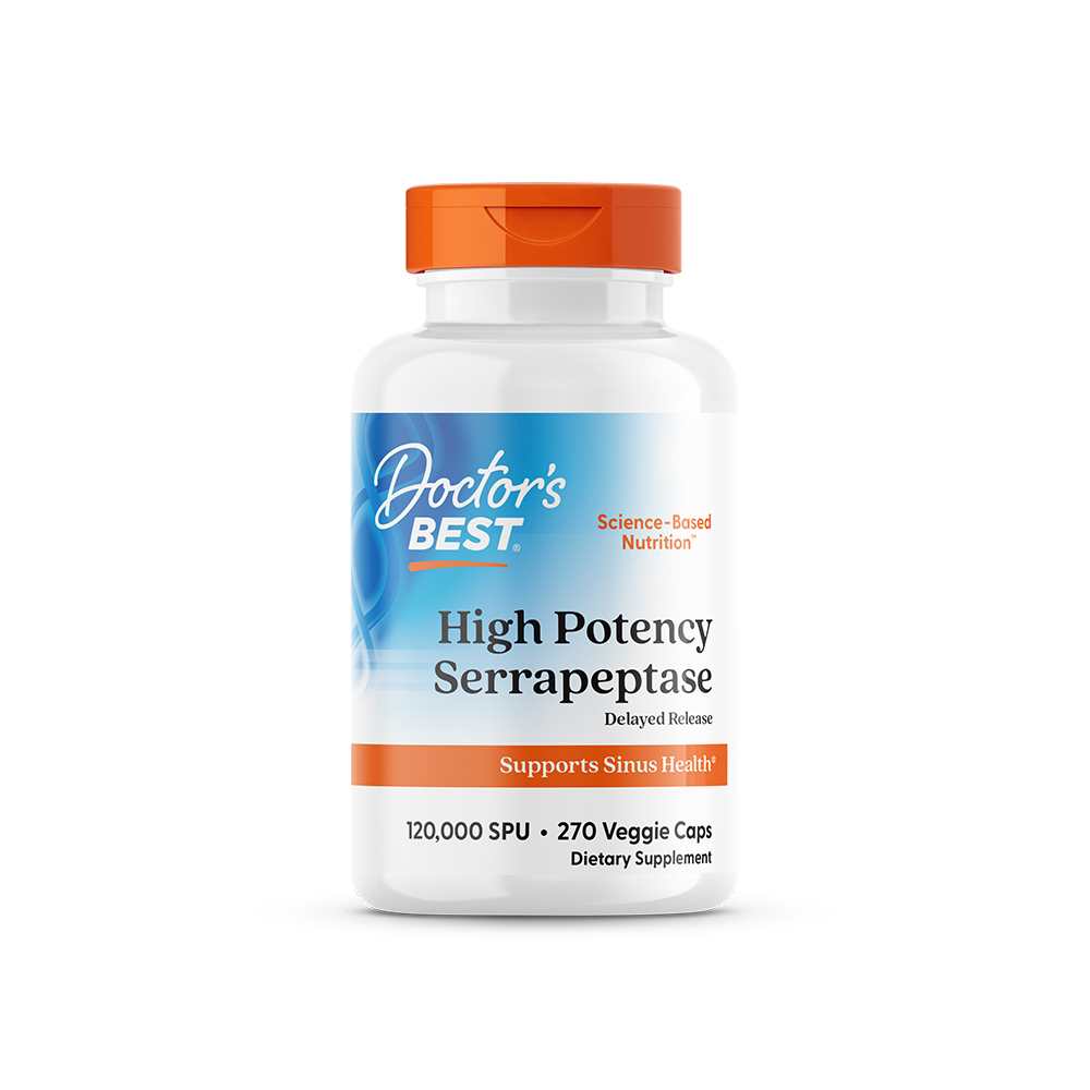 Doctor's Best High Potency Serrapeptase, 120,000 Spu, 270 Veggie Caps