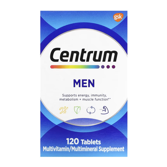 Centrum Men Multivitamin 120 Tablets – Energy, Immunity & Muscle Support