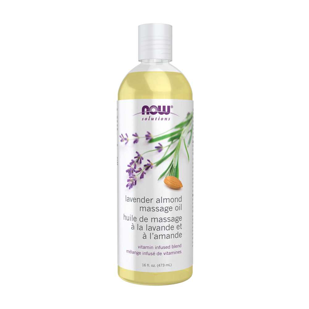 Now Foods Lavender Almond Massage Oil – Calming Aromatherapy Blend – Body & Massage Oil – 473 M L