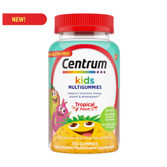 Centrum Kids Multigummies - Tropical Punch, 110 Gummies | Immunity & Growth Support
