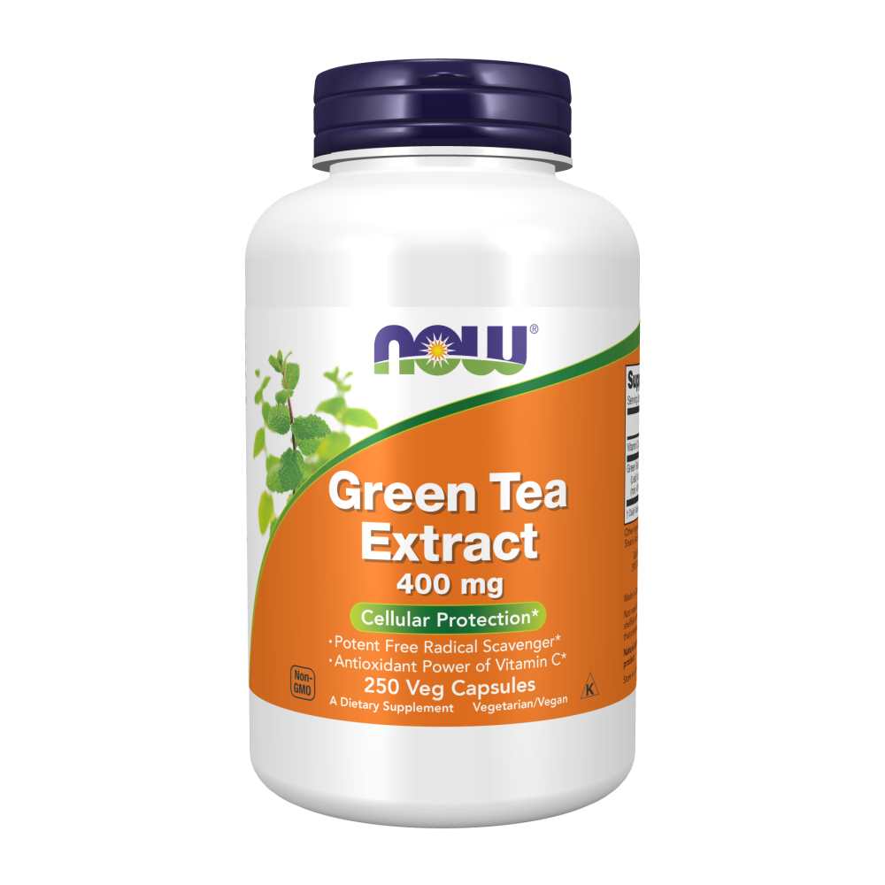 NOW Green Tea Extract 400mg – Cellular Protection & Antioxidant Support | 100 Veg Capsules