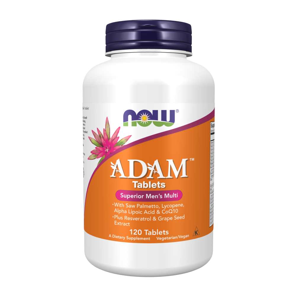 Now Foods Adam Men's Multivitamin – 60 Tablets – with Saw Palmetto, Co Q10, Lycopene