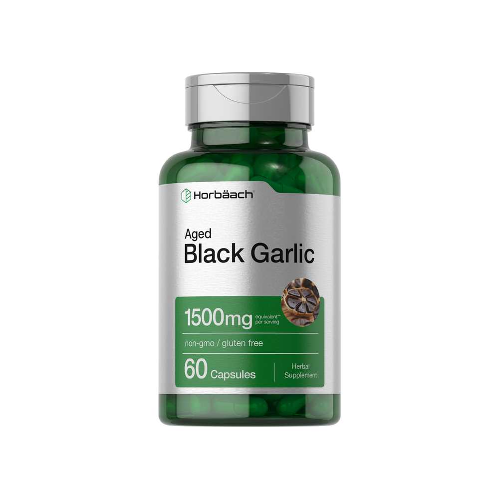 Horbäach Black Garlic 1500mg per Serving | 60 Capsules