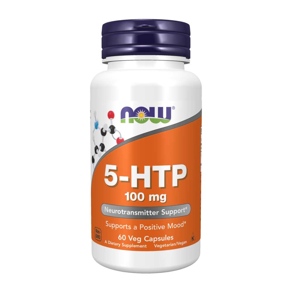 Now Foods 5-HTP 100 mg – Natural Mood Enhancer – 60 Vegetarian Capsules