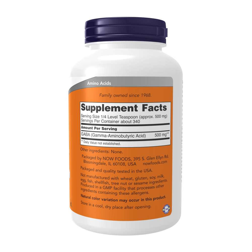 Now Foods Gaba Powder – Pure Gamma-Aminobutyric Acid – Stress & Relaxation Support – 170g