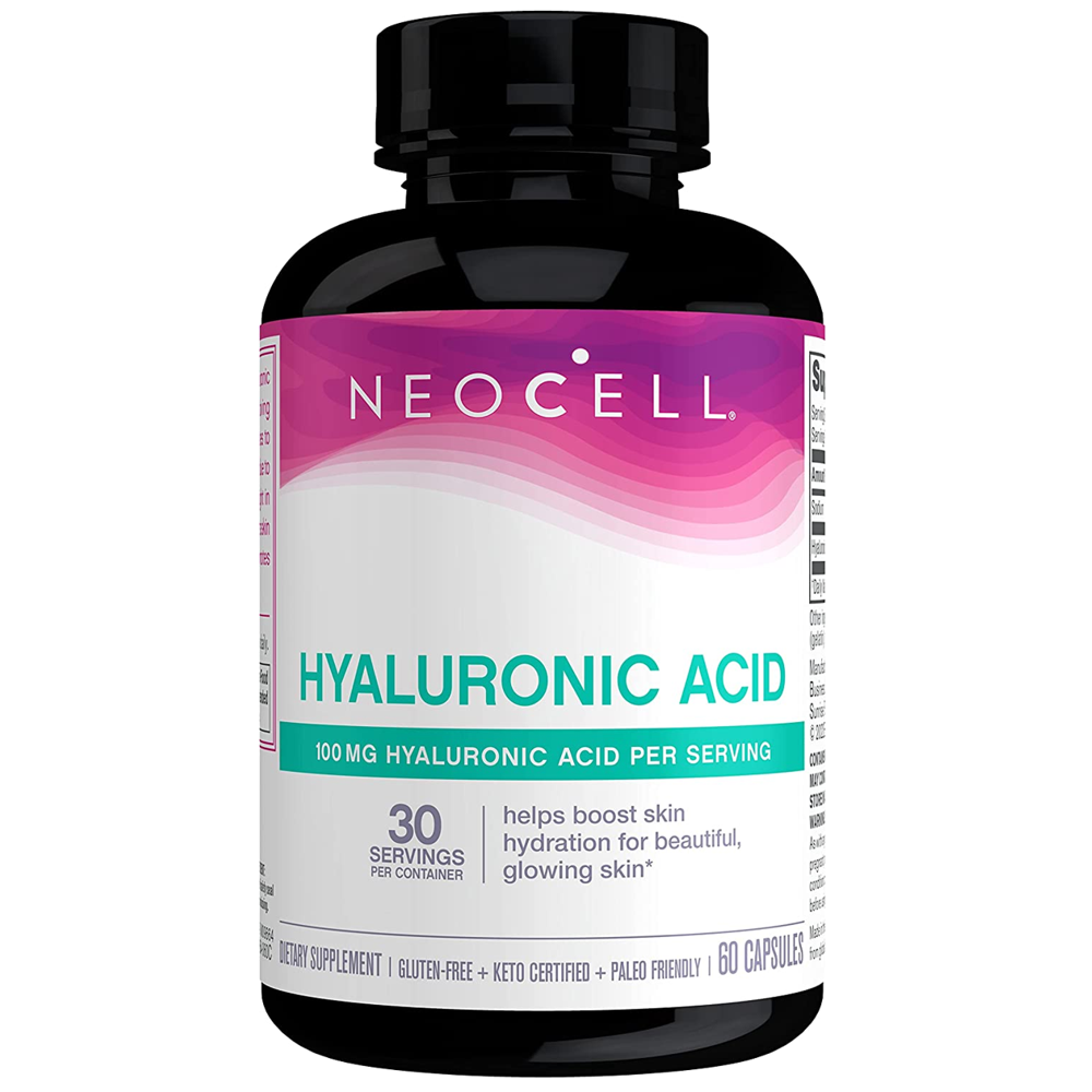 NeoCell Hyaluronic Acid 100MG - Skin Hydration & Glow - 60 Capsules