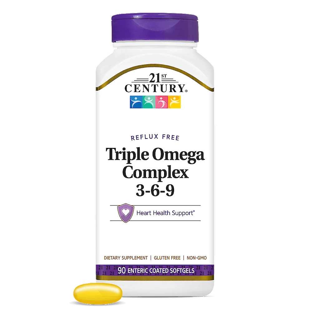 21st Century Triple Omega Complex 3-6-9 Reflux Free 180 Softgels