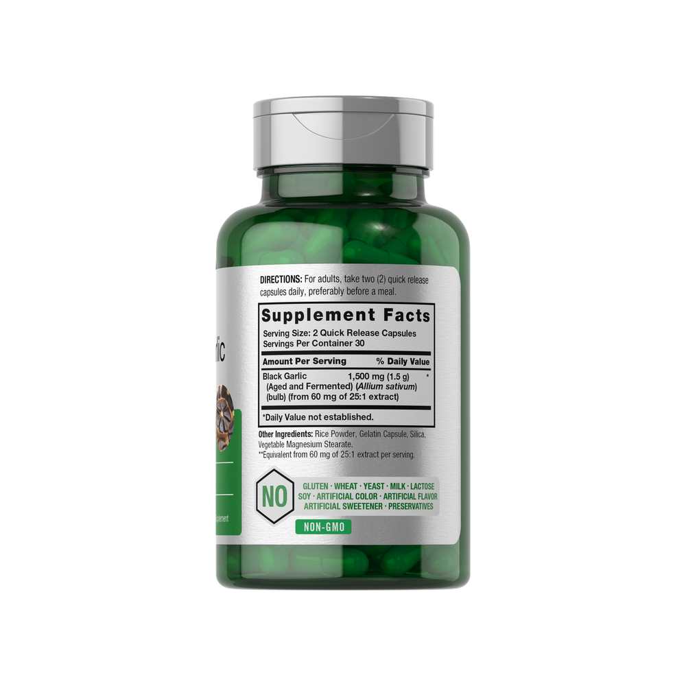 Horbäach Black Garlic 1500mg per Serving | 60 Capsules
