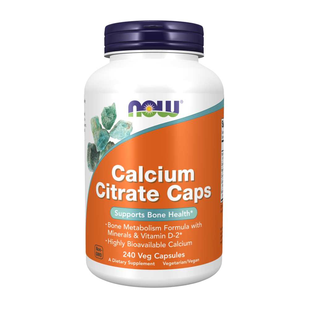 Now Foods Calcium Citrate Caps – Bone Health & Metabolism Support – 120 Veg Capsules