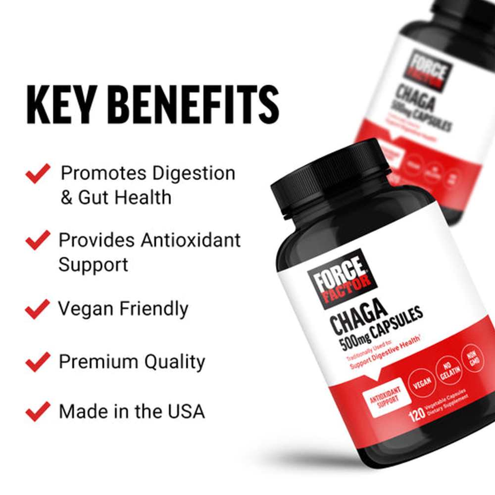 Force Factor Chaga – 120 Capsules