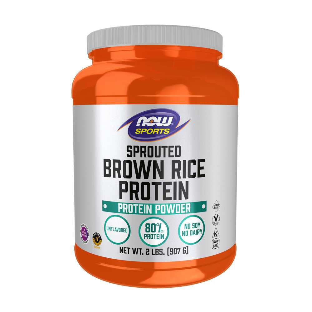 Now Sports Sprouted Brown Rice Protein Powder 907g