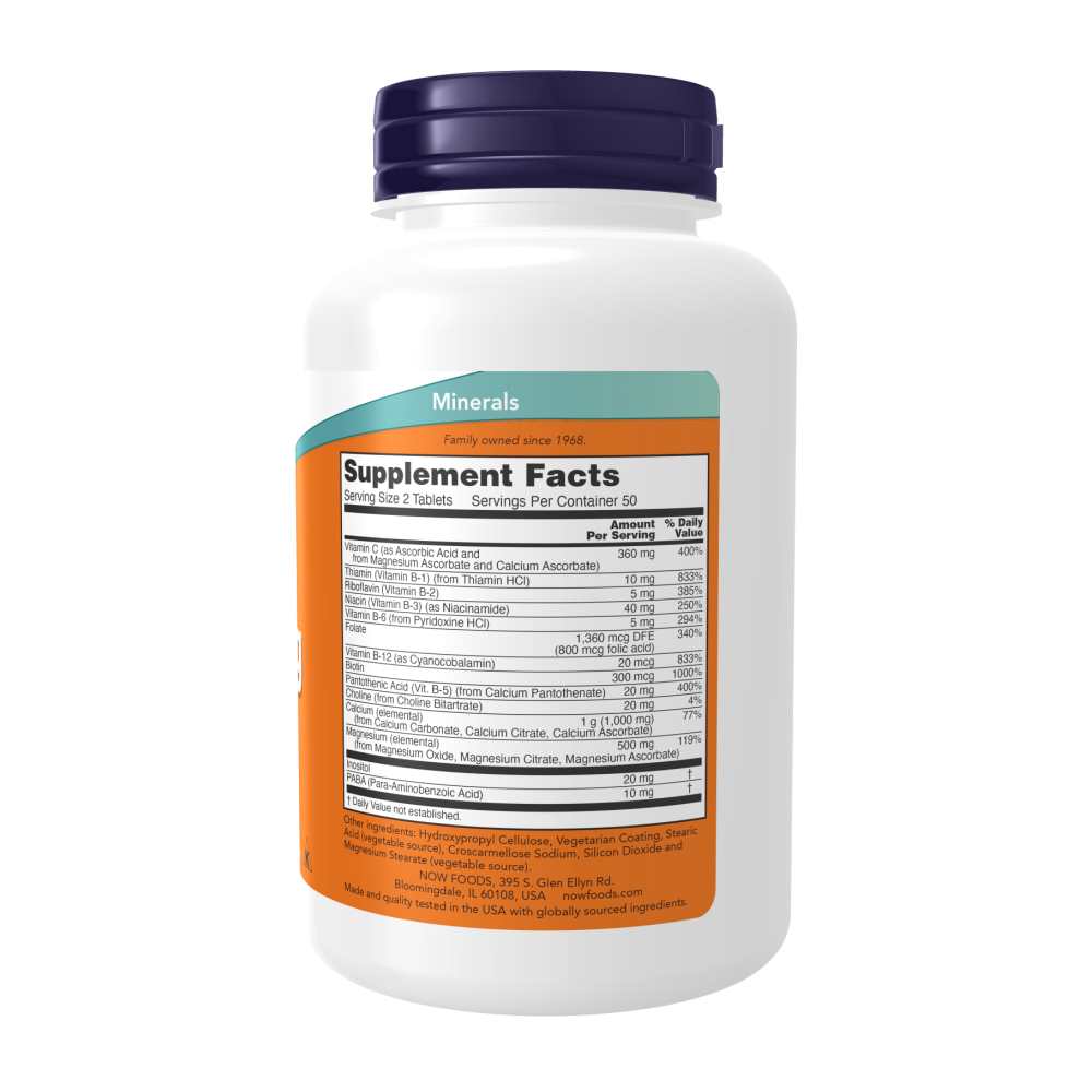 Now Foods Cal-Mag Stress Formula – with B-Complex & Vitamin C – 100 Tablets