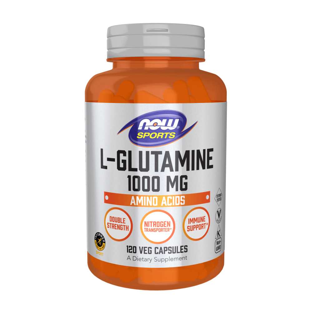 Now Sports L-Glutamine – Double Strength 1000 Mg – Recovery Support Veg Capsules – 120 Count