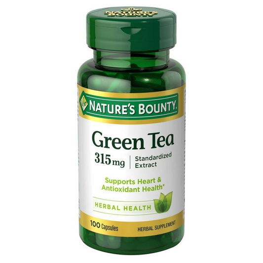 Nature's Bounty Green Tea Extract 315MG 100 Capsules - Supports Heart And Antioxidant Health