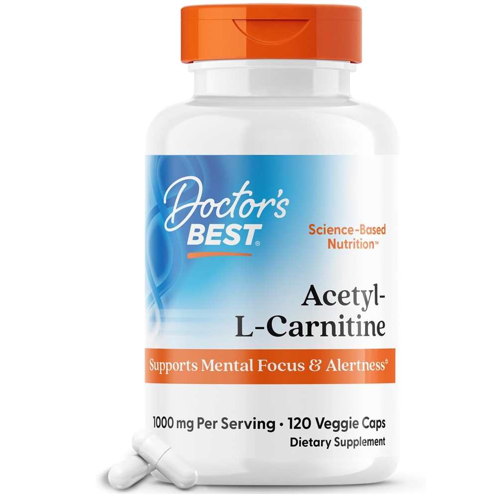 Doctor's Best Acetyl-L-Carnitine, 1000 Mg per Serving, 120 Veggie Caps