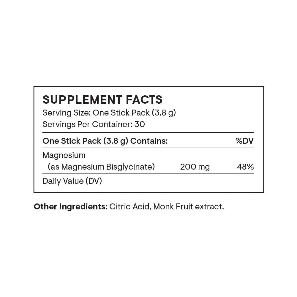 Thorne Magnesium Bisglycinate – Muscle Relaxation & Sleep Support (30 Sticks)