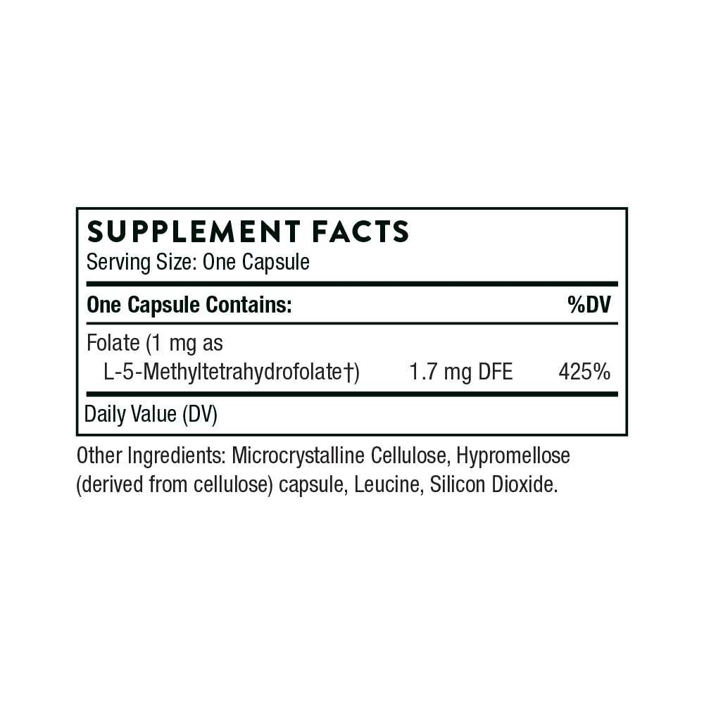 Thorne 5-Mthf 1 Mg – 60 Capsules