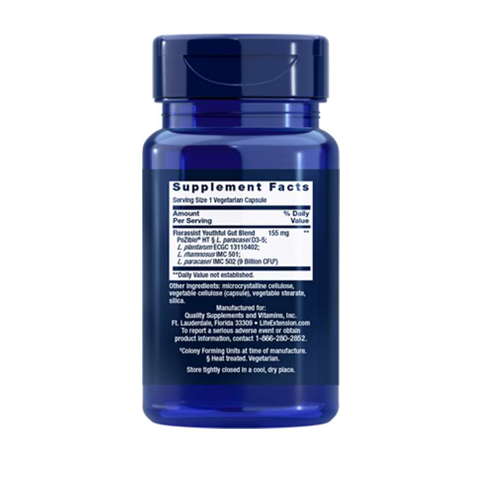 Life Extension Florassist® Probiotic Youthful Gut – 30 Vegetarian Capsules