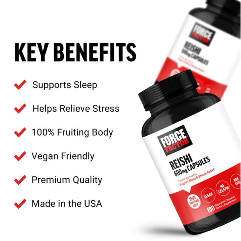 Force Factor Reishi – 100 Capsules