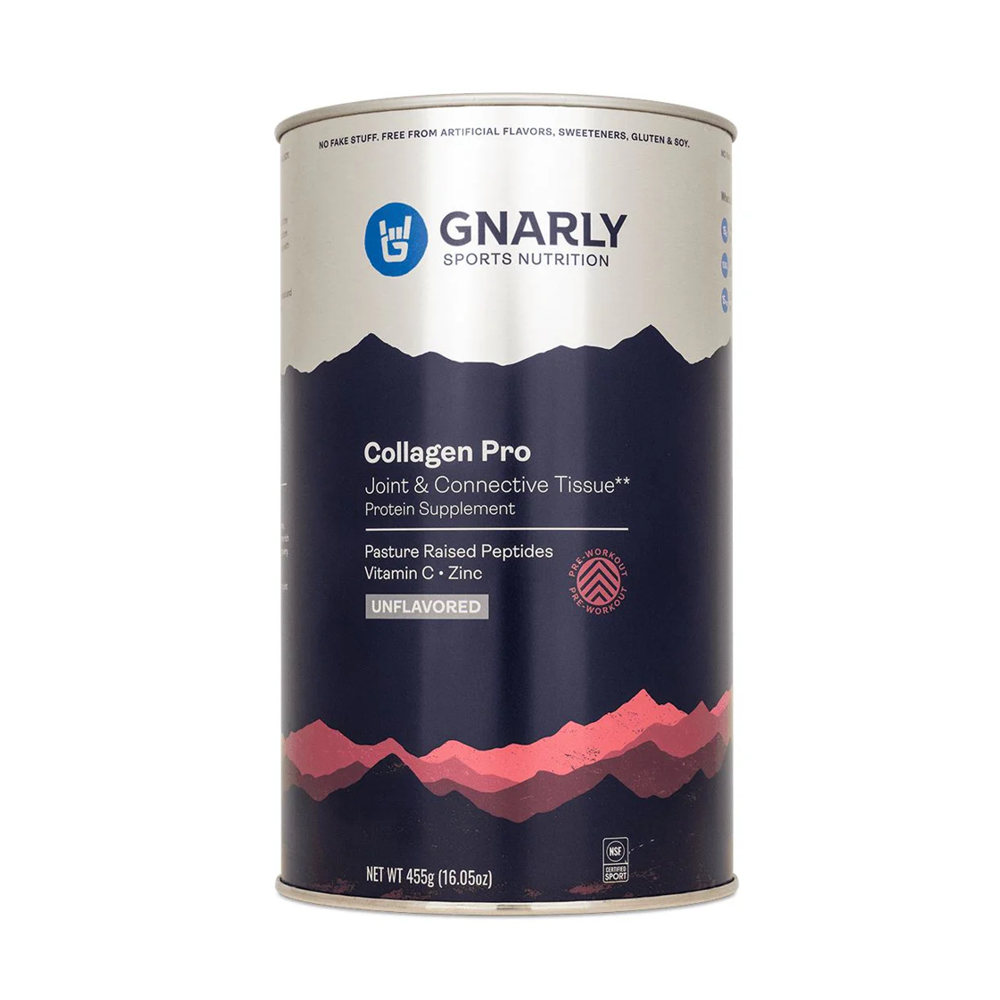 Gnarly Collagen Pro - Joint & Connective Tissue Support | Pasture-Raised Peptides, Vitamin C & Zinc | Unflavored - 455g