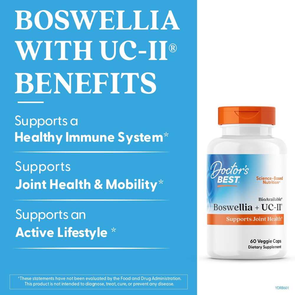Doctor's Best Boswellia with Uc Ii, 60 Veggie Caps