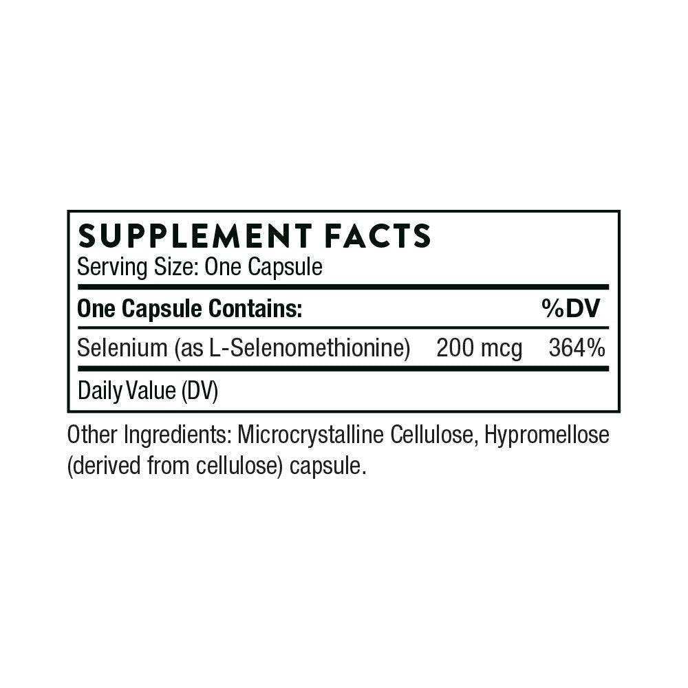 Thorne Selenium 200 Mcg – 60 Capsules, Dietary Supplement