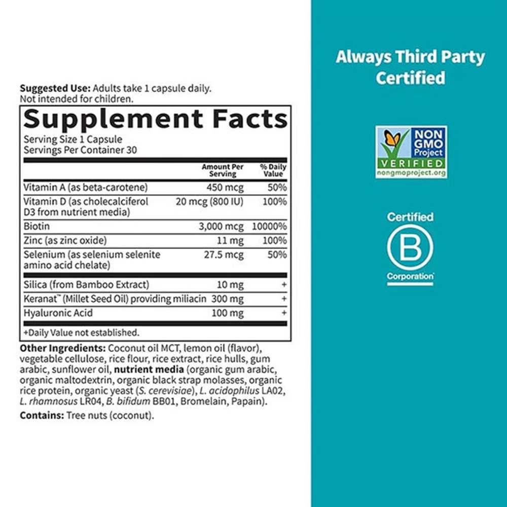 Garden of Life Once Daily Hair Growth+ Duocap 30 Caps