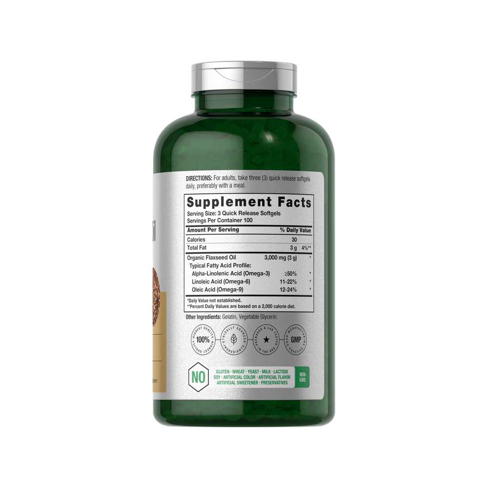 Horbäach Flaxseed Oil 3000mg | 300 Softgels