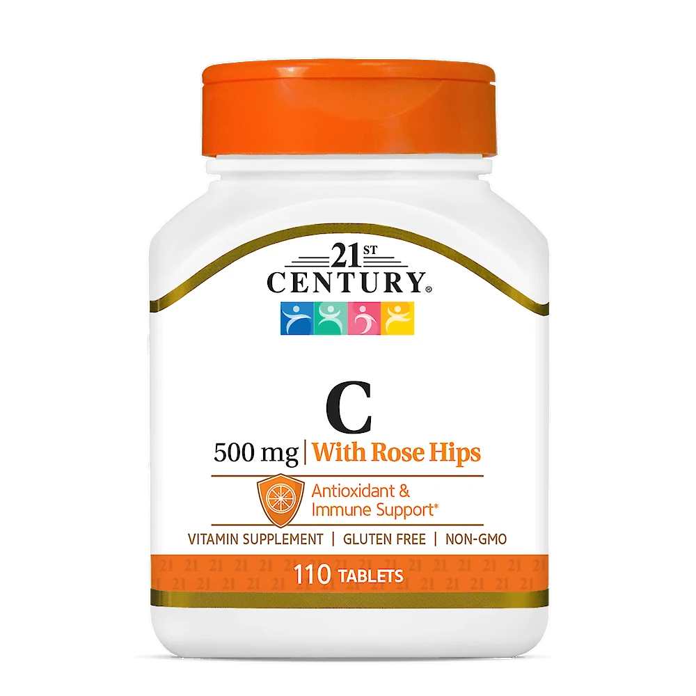 21st Century Vitamin C 500 Mg with Rose Hips 110 Tabs