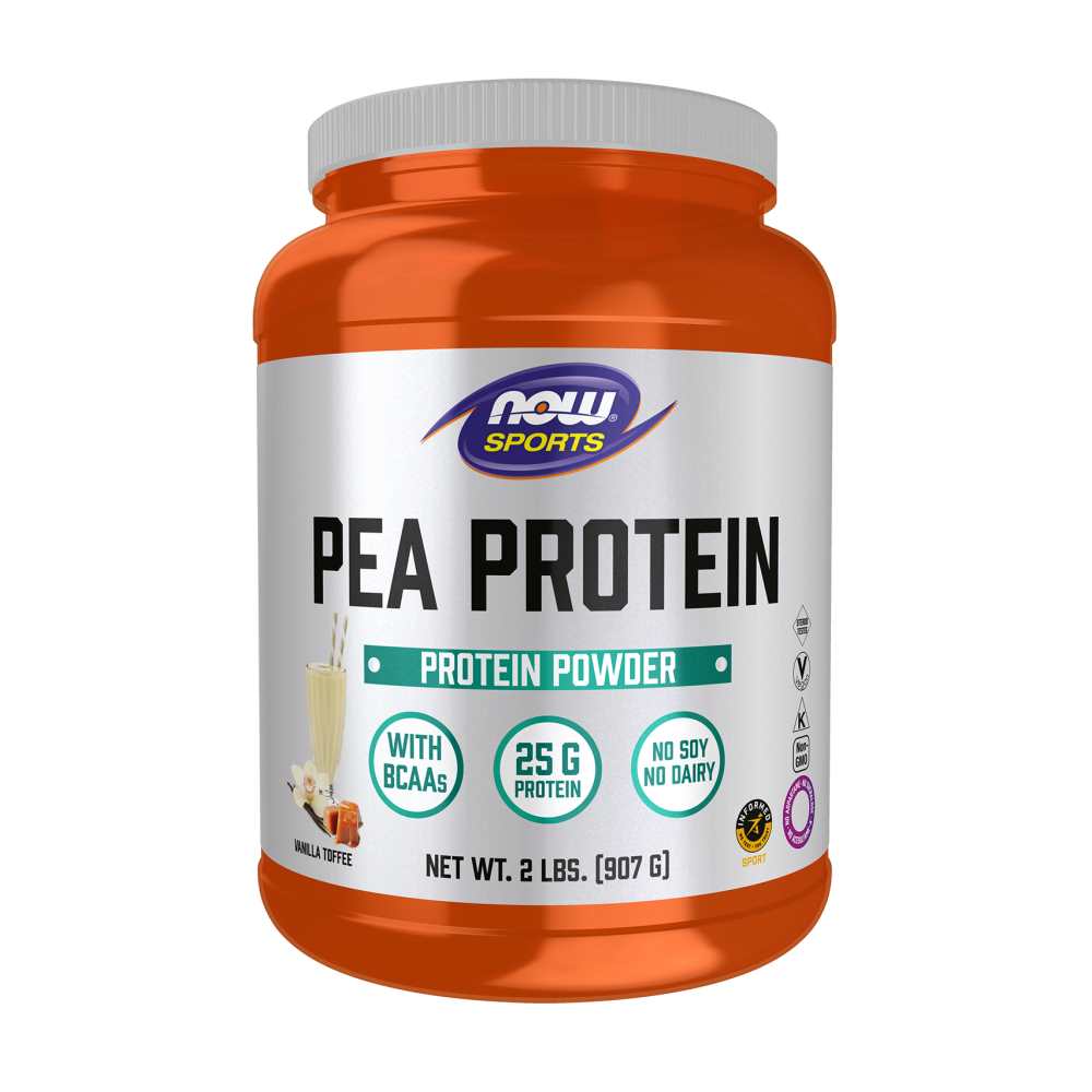 Now Sports Pea Protein, Vanilla Toffee Powder 907g