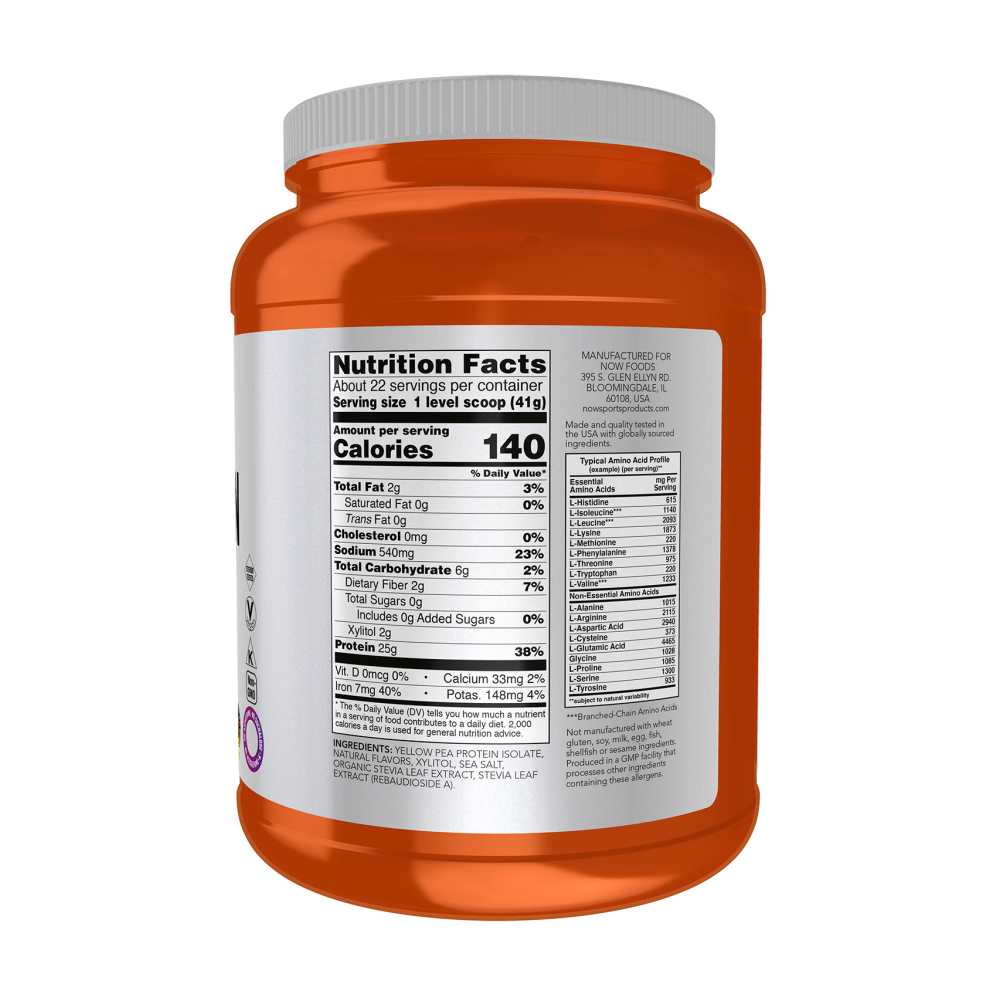 Now Sports Pea Protein, Vanilla Toffee Powder 907g