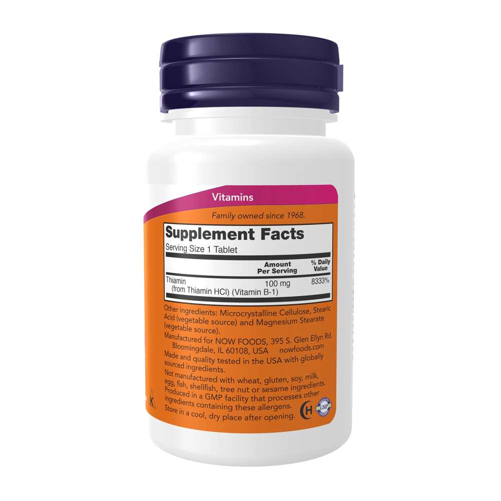 Now Foods B-1 100 Mg – Nervous System & Energy Support – 100 Tablets