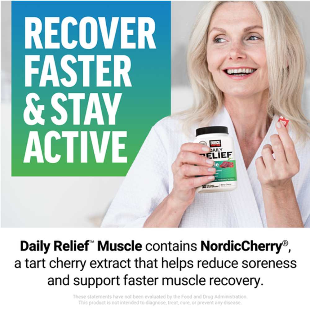 Force Factor Daily Relief Muscle – 30 Soft Chews