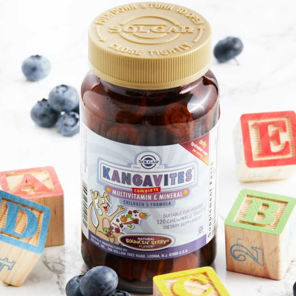 Solgar Kangavites® Multivitamin & Mineral Chewable 120 Tablets – Bouncin’ Berry® Flavor