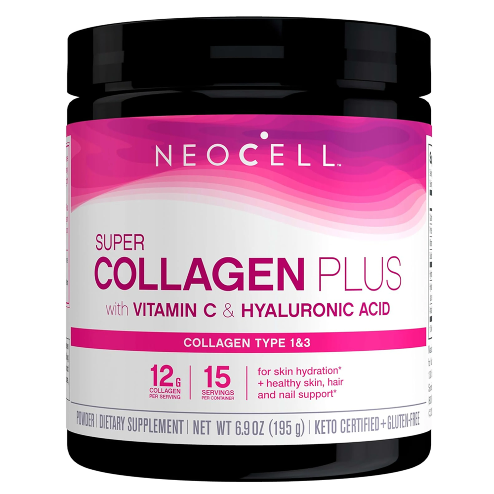 Advanced Collagen Peptides + Hyaluronic Acid + Vitamin C By NeoCell - Collagen Type 1 & 3 - For Skin Hydration