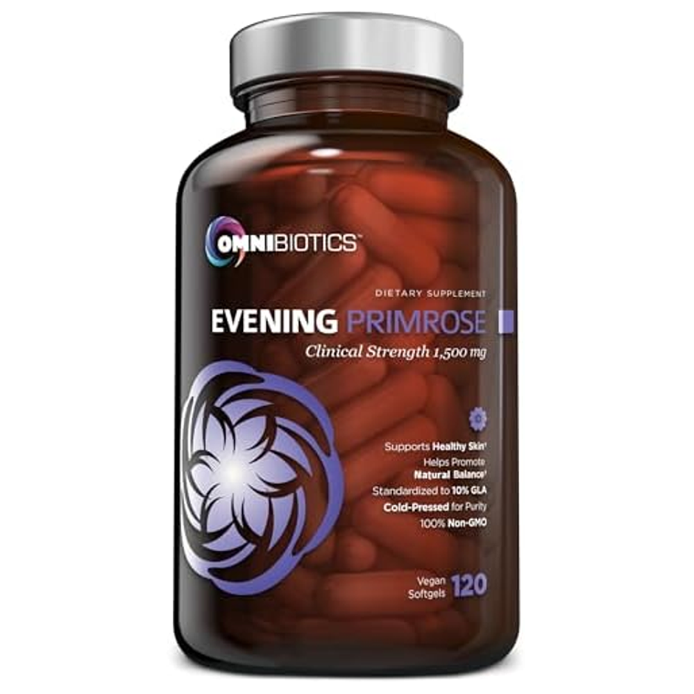 Evening Primrose Oil By OmniBiotics 1500MG - Supports Healthy Skin | 120 Softgels