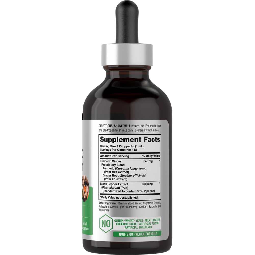 Horbäach Turmeric and Ginger Drops | 4oz Liquid