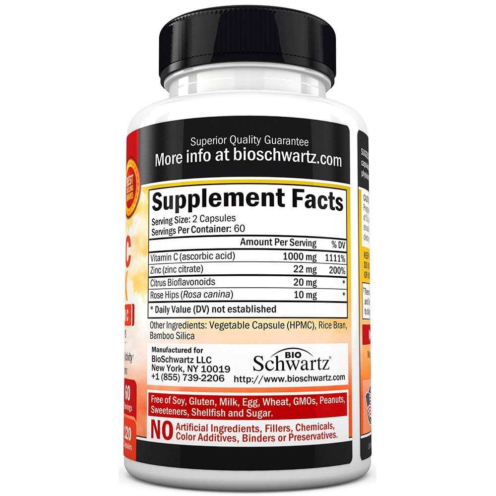 Bio Schwartz Vitamin C Complex – 120 Capsules