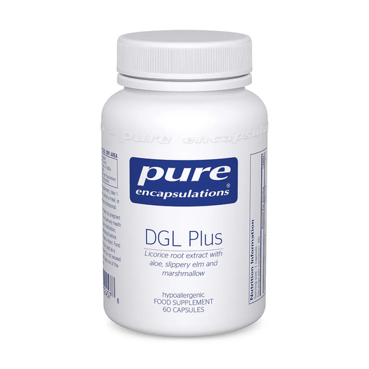 DGL Plus By Pure Encapsulations - Licorice Root Extract with Aloe, Slippery Elm & Marshmallow (60 Capsules)