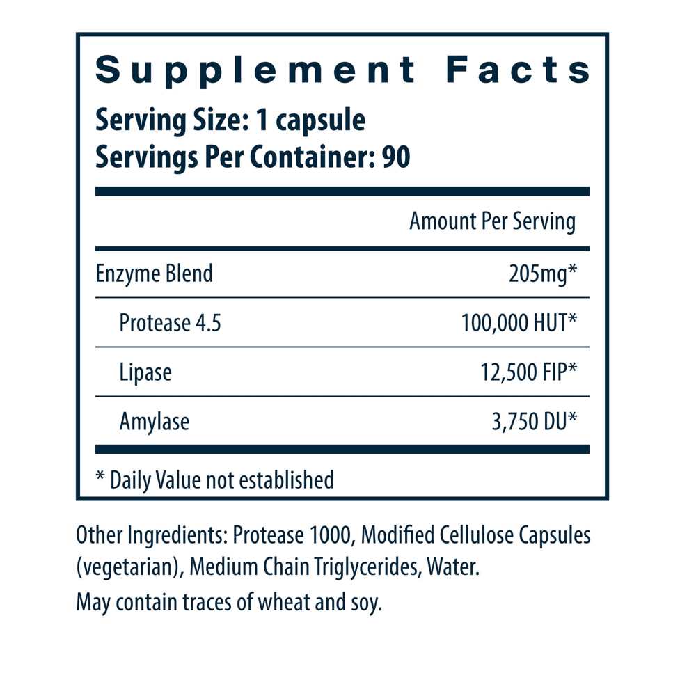Vital Nutrients Vegan Pancreatic Enzymes 90 Caps