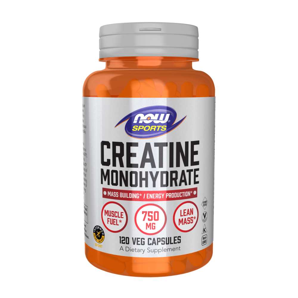 Now Sports Creatine Monohydrate 750 Mg – Pure Muscle Recovery Formula – Veg Capsules