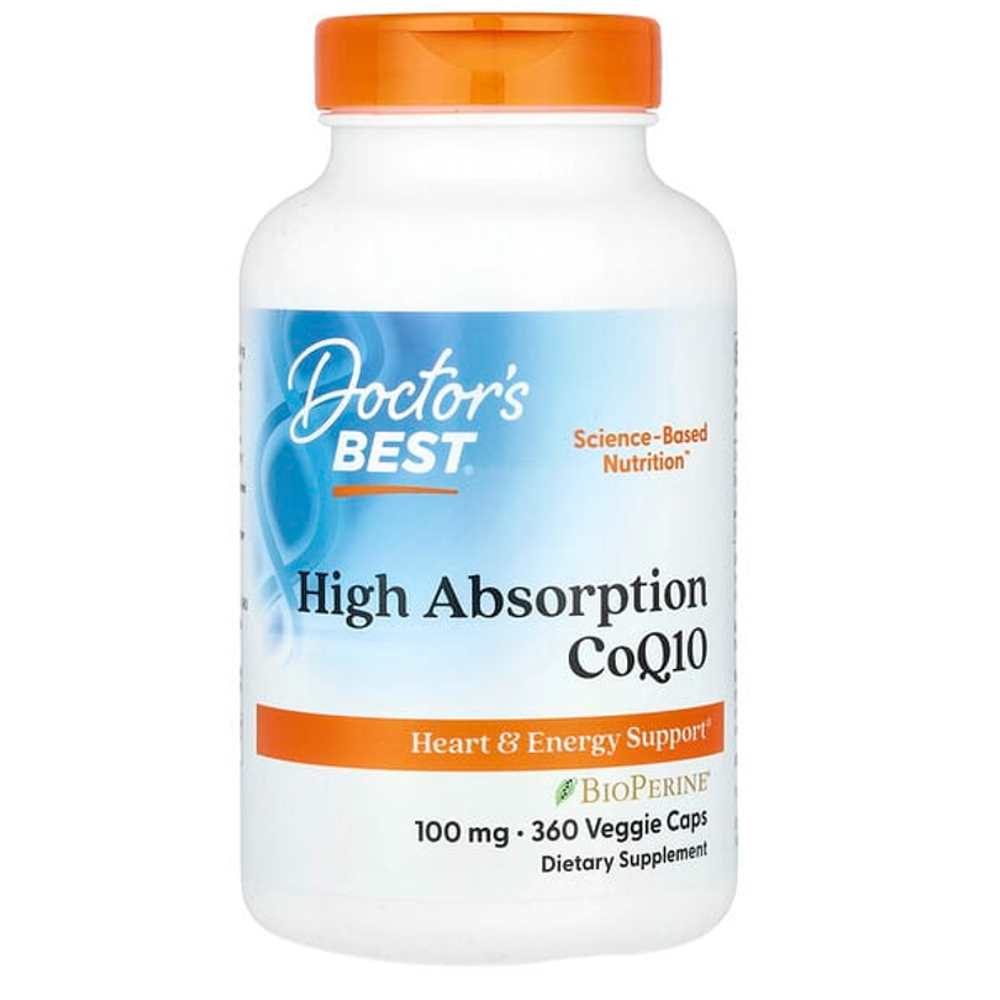 Doctor's Best High Absorption Co Q10 with Bio Perine, 100 Mg, 360 Veggie Caps