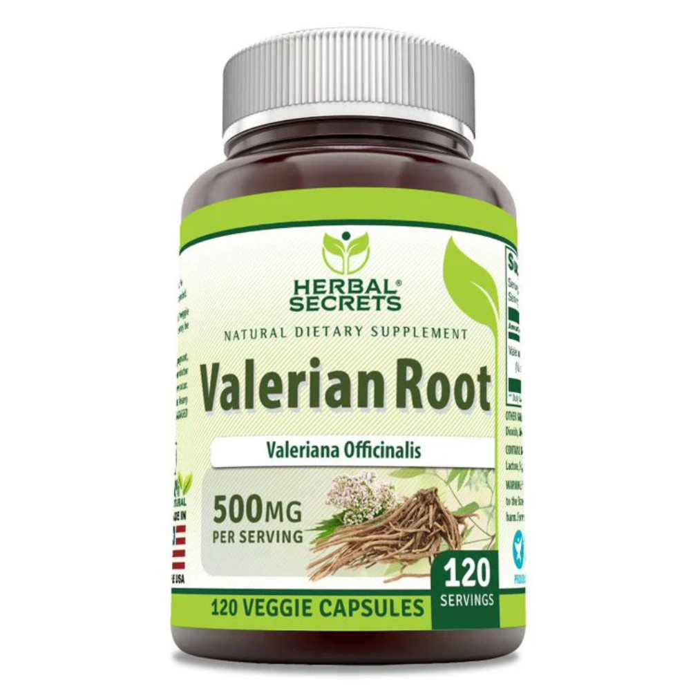 Herbal Secrets Valerian Root 500 Mg 120 Veggie Capsules