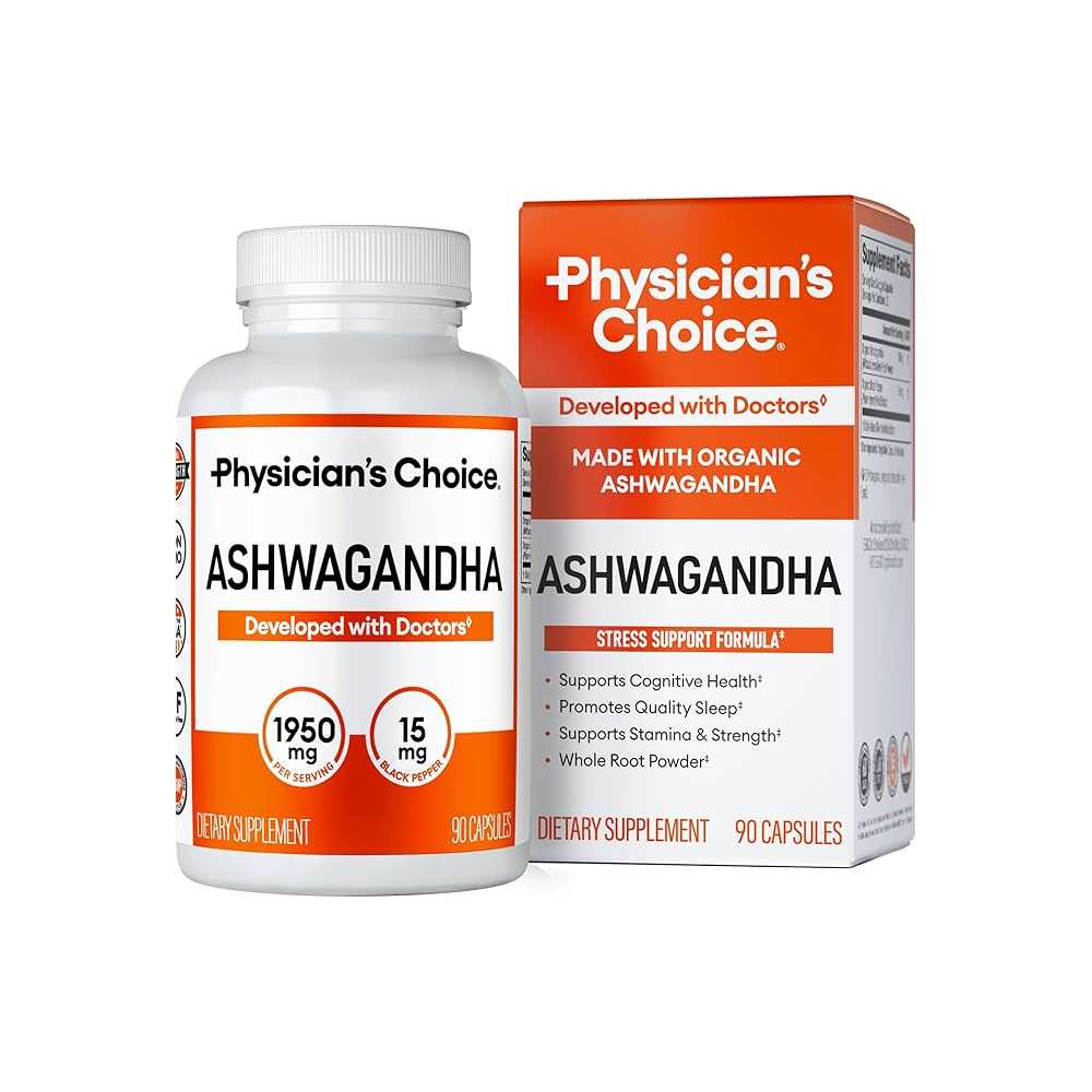 Physician's CHOICE Ashwagandha Supplement 90 caps