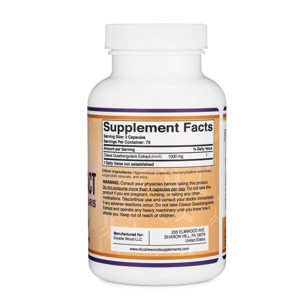 Double Wood Supplements – Cissus Extract 1000mg | Bone, Joint & Tendon Support | 150 Ct
